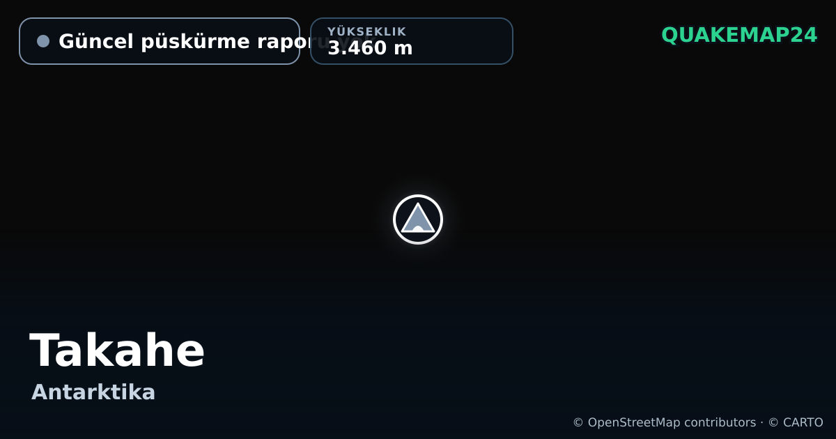 Takahe · Güncel püskürme raporu yok · 3.460 m