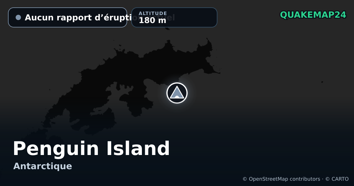 Penguin Island · Aucun rapport d’éruption actuel · 180 m