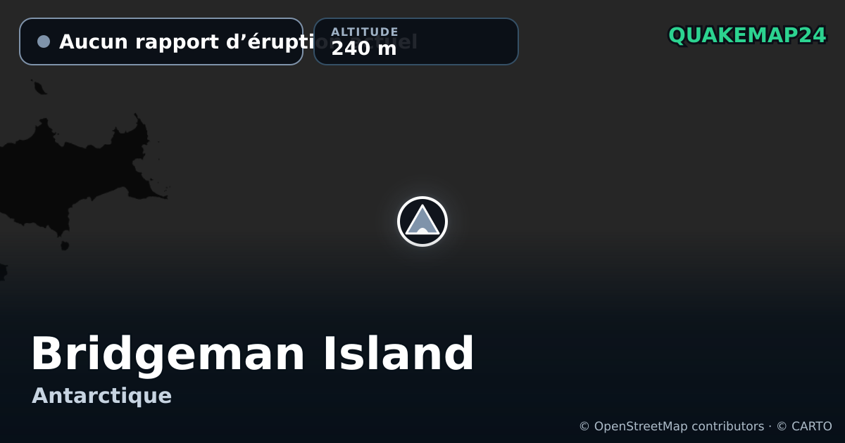 Bridgeman Island · Aucun rapport d’éruption actuel · 240 m