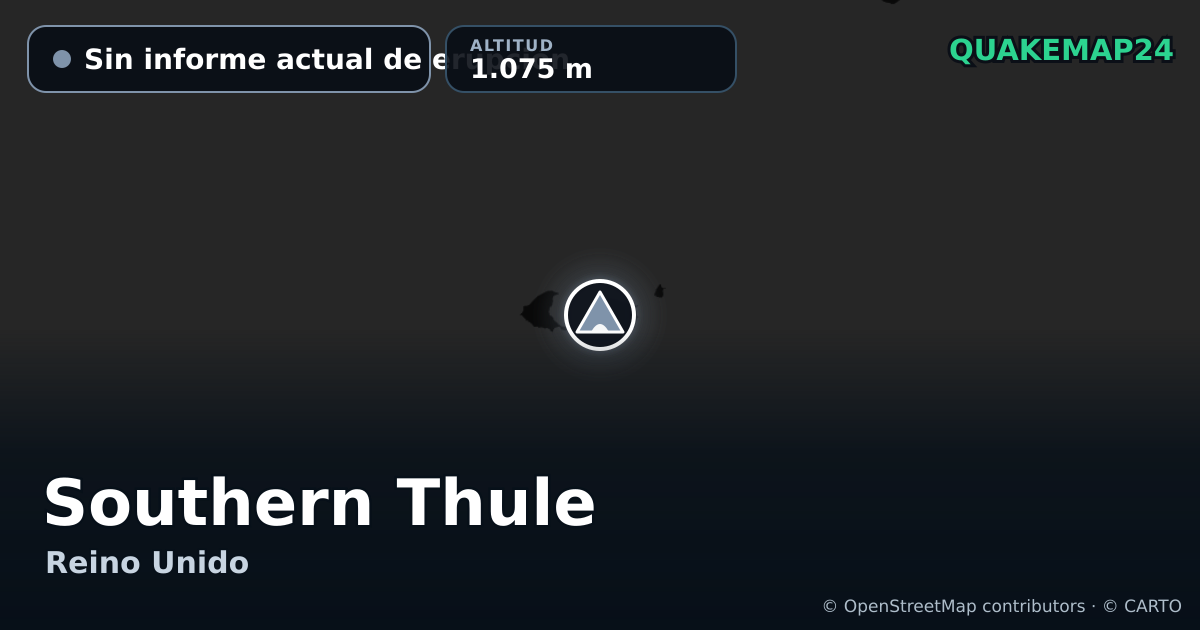 Southern Thule · Sin informe actual de erupción · 1.075 m