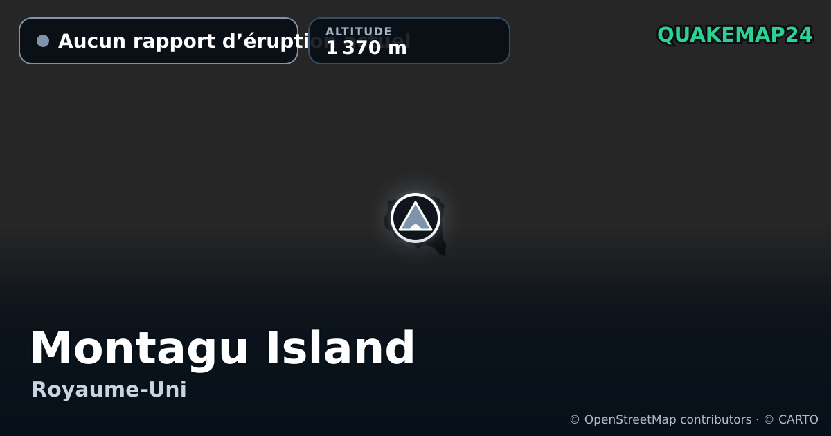 Montagu Island · Aucun rapport d’éruption actuel · 1 370 m