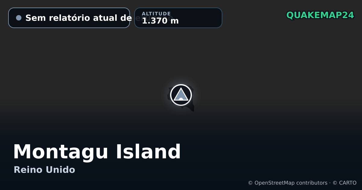 Montagu Island · Sem relatório atual de erupção · 1.370 m