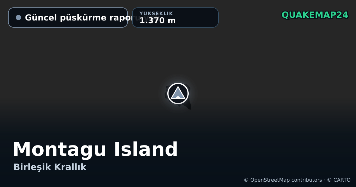 Montagu Island · Güncel püskürme raporu yok · 1.370 m