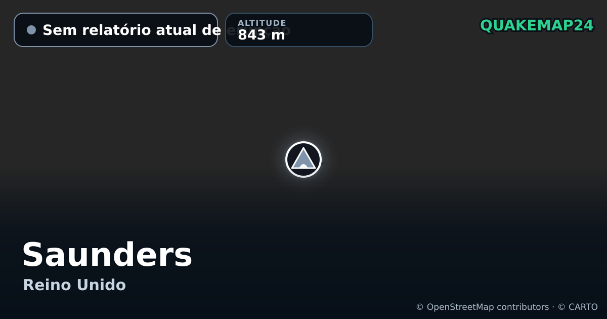 Saunders · Sem relatório atual de erupção · 843 m
