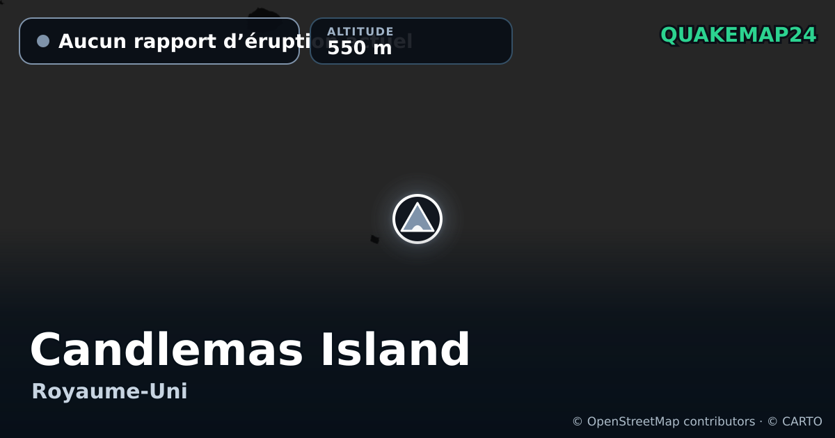 Candlemas Island · Aucun rapport d’éruption actuel · 550 m