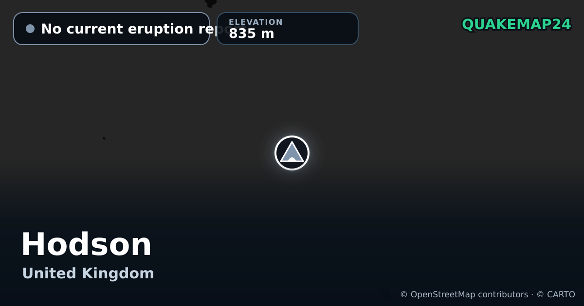 Hodson · No current eruption report · 835 m