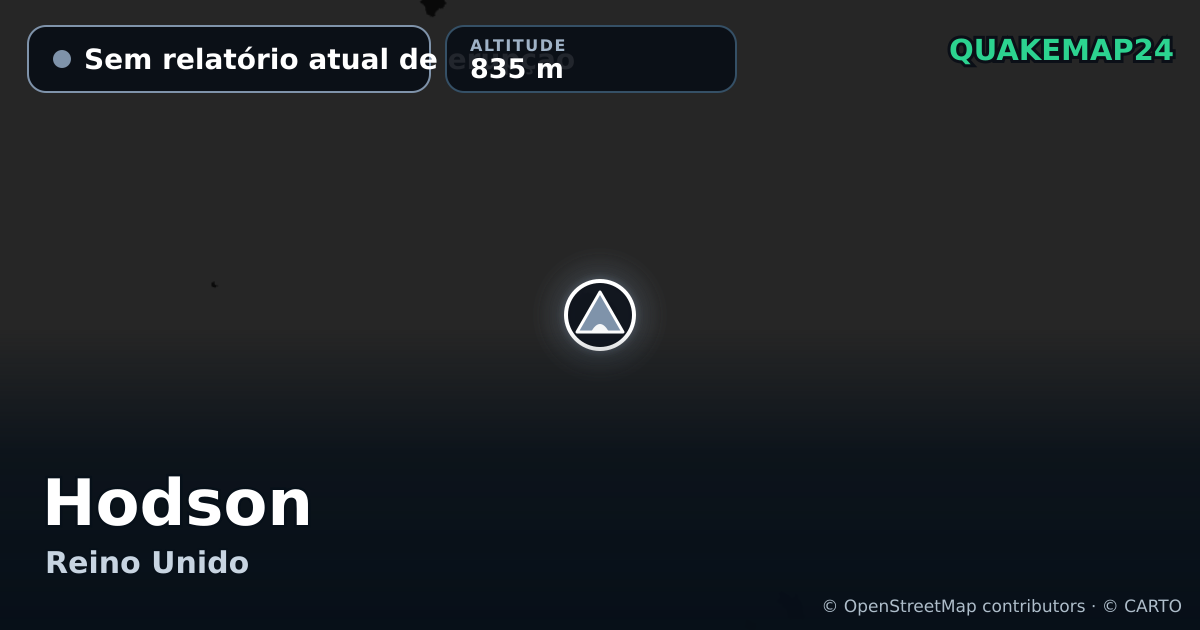 Hodson · Sem relatório atual de erupção · 835 m