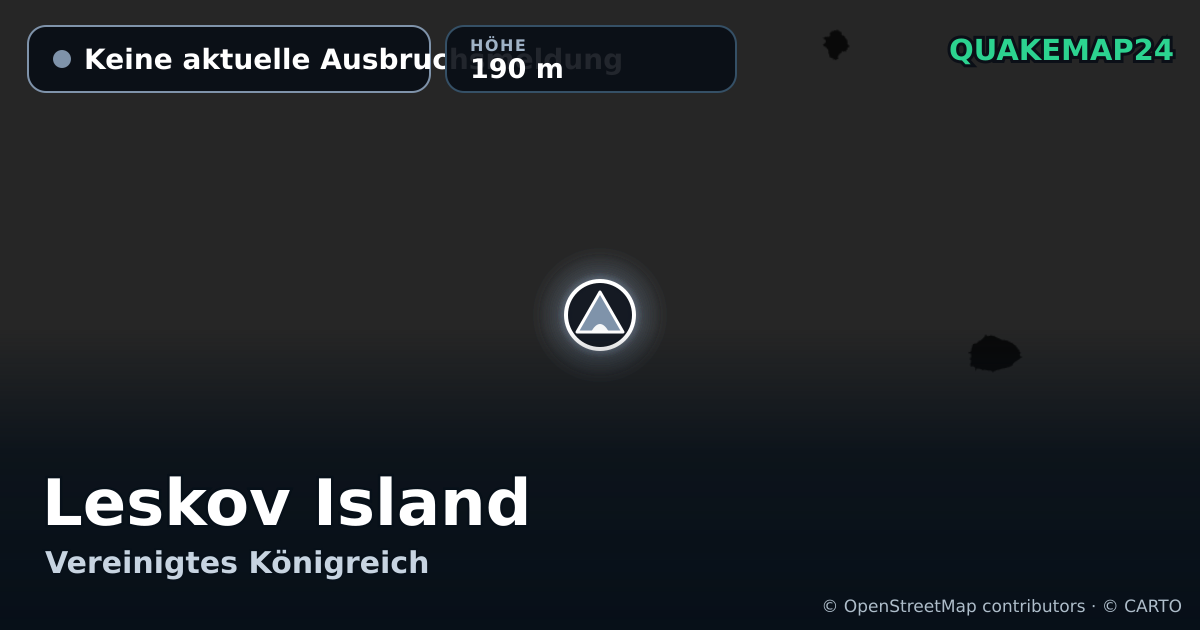 Leskov Island · Keine aktuelle Ausbruchsmeldung · 190 m