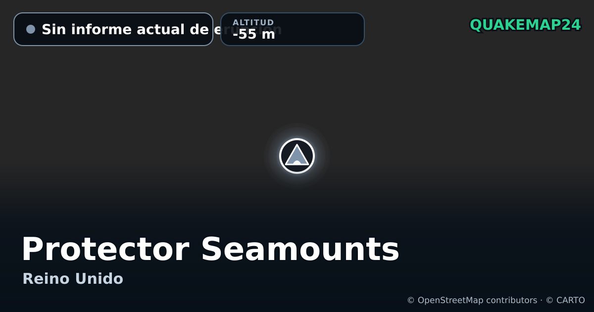 Protector Seamounts · Sin informe actual de erupción · -55 m