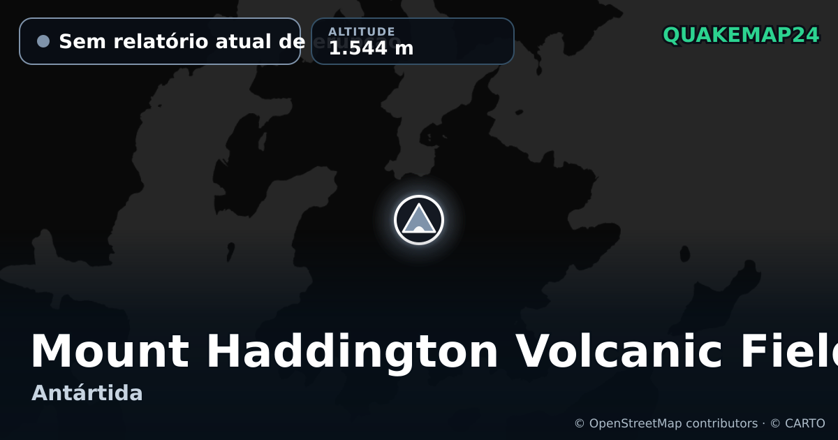 Mount Haddington Volcanic Field · Sem relatório atual de erupção · 1.544 m